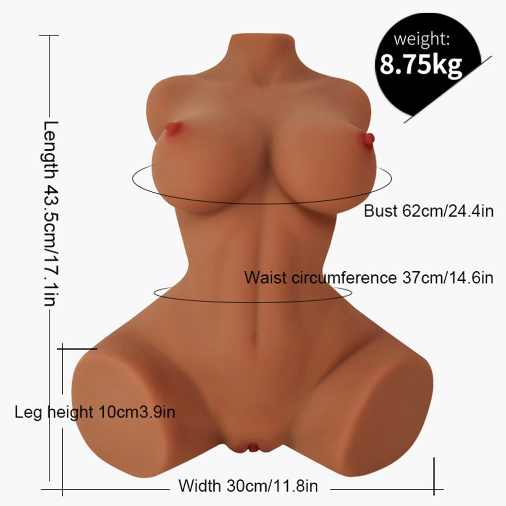 Mia-19.3LB Realistic Brown Skin Female Torso