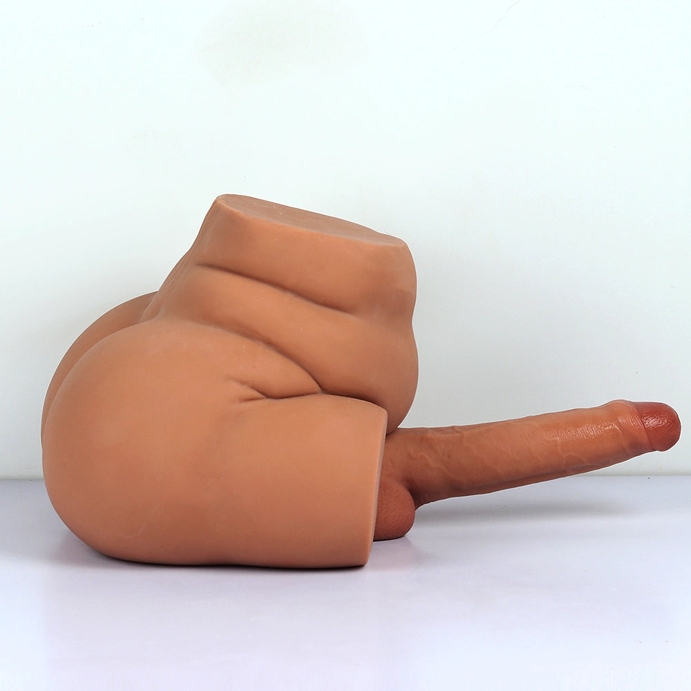 Chris-13.22LB Fat Butt Shemale Torso With 7.87″ x 1.77″ Foreskin Big Dildo & Pussy
