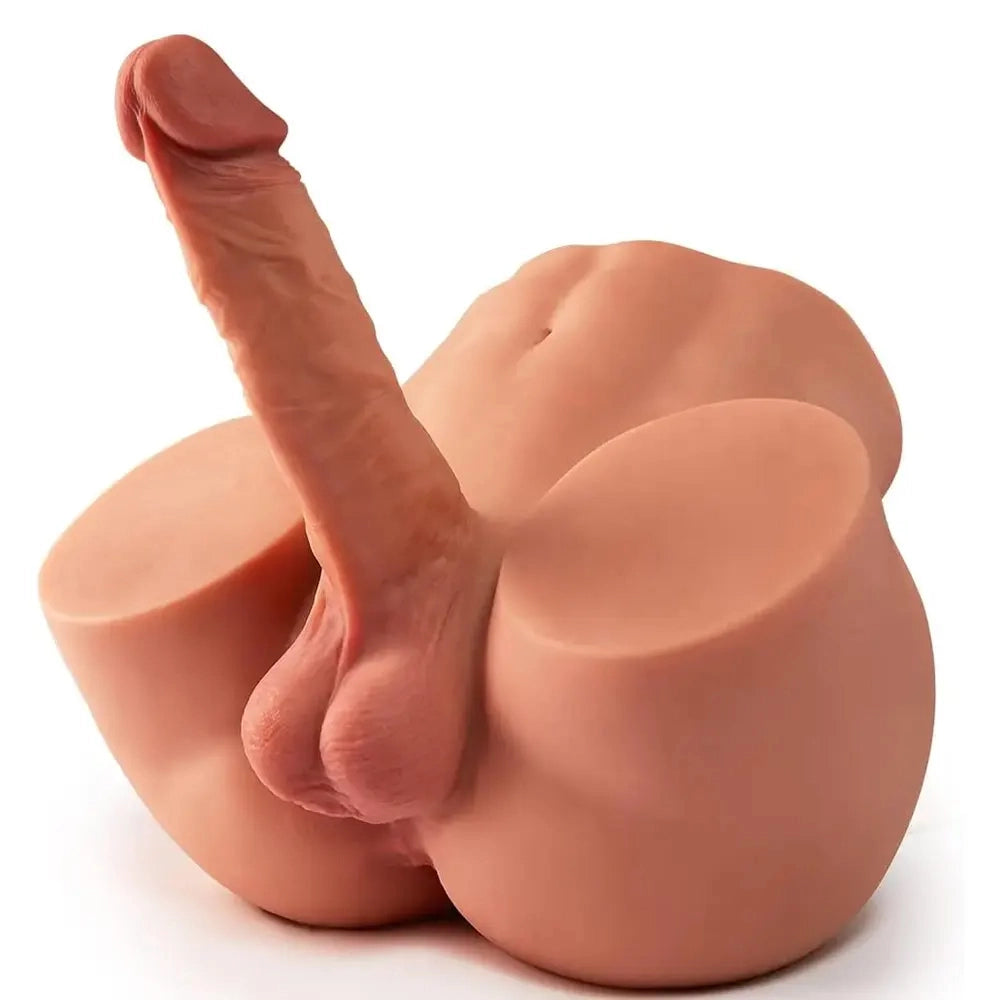 Gohya-9.7Lb Big Ass Male Sex Torso with 6.7" x 1.9" Thick Dildo