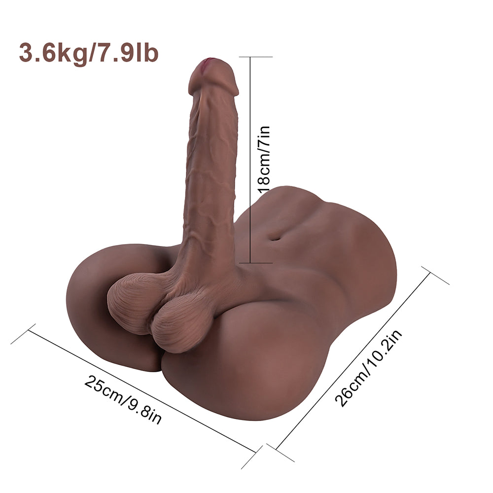 Jesse-7.9LB Torso For Women with 7" x 2.1" Huge Dildo