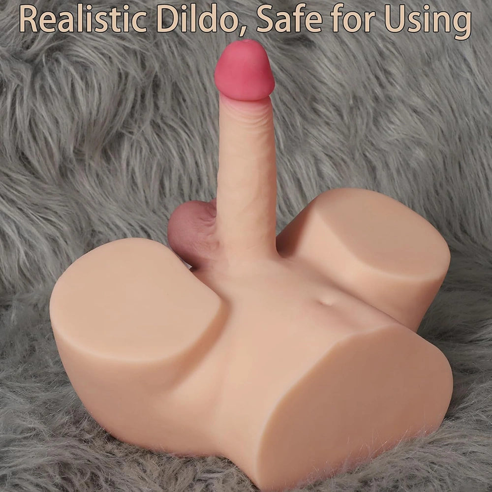 Lexy-13LB Big Ass Shemale Sex Torso With 7.1" x 1.75" Dildo & Real Pussy