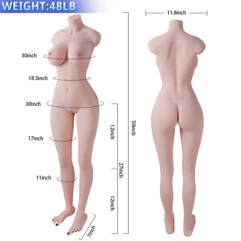 Jennifer-48.5LB Life Size Female Sex Doll Adult Toy, Torso with Legs
