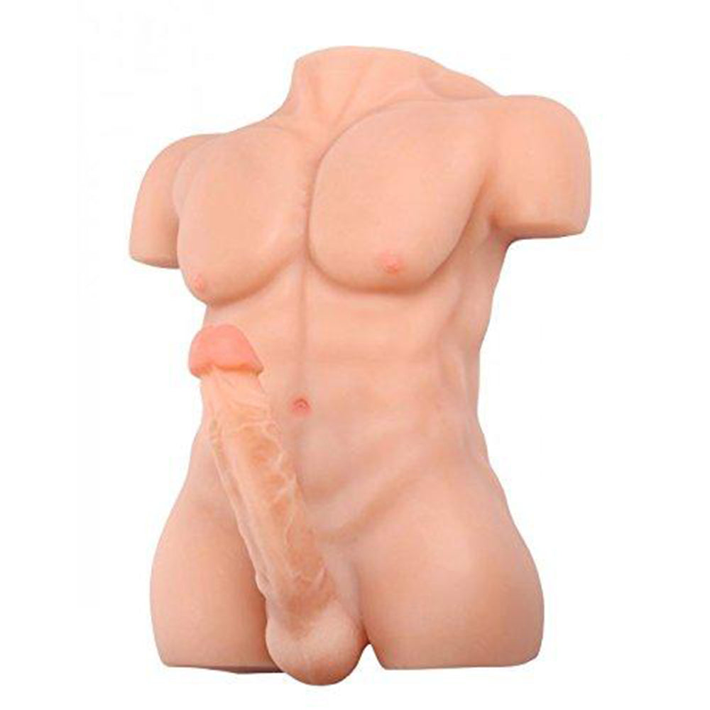 John-14LB Strong Muscle Male Torso Doll With 8.4″ x 1.7" Big Dildo