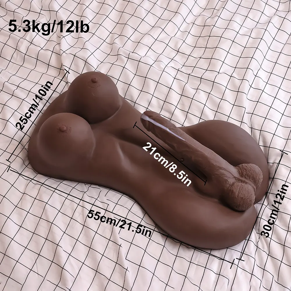 Kevin-12LB Shemale Sex Torso With 8.5" Dildo