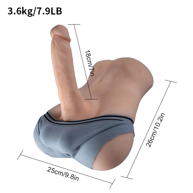 Jesse-7.9LB Torso For Women with 7" x 2.1" Huge Dildo