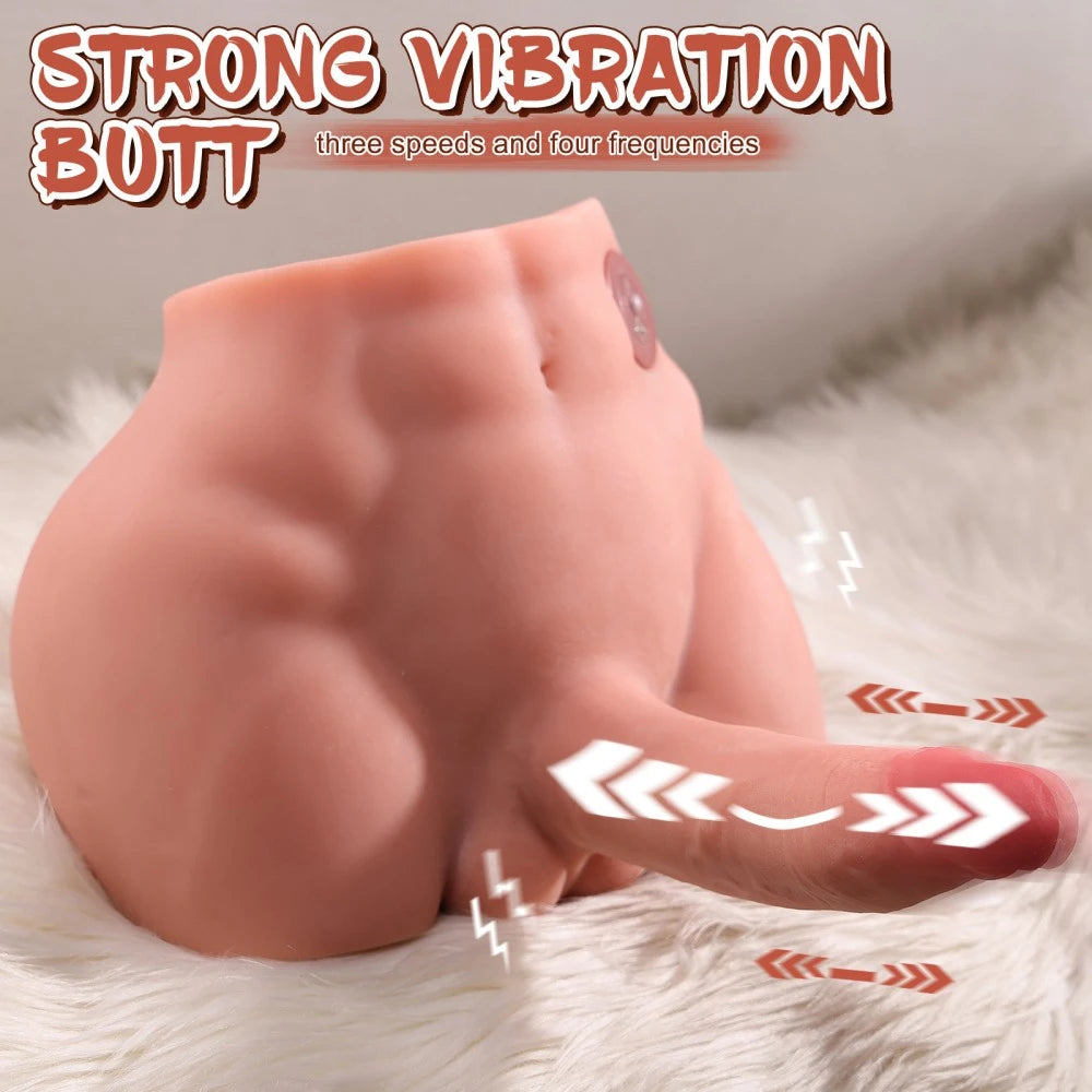 Ethan-9.7LB Male Sex Doll Torso with 6.2″ Vibrating Dildo